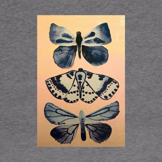 Blue Butterfly Design by courtneylgraben